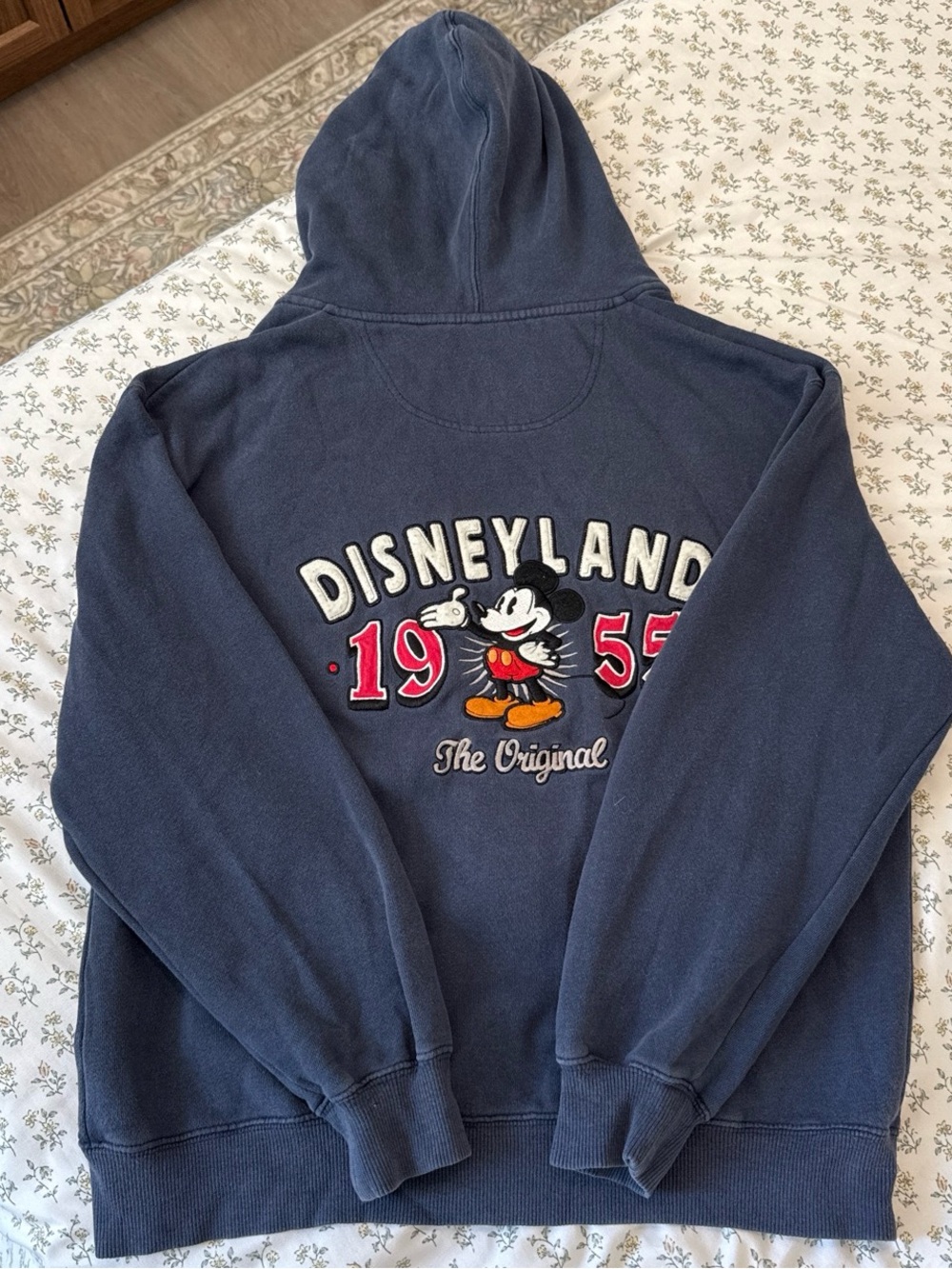 Vintage Disneyland 1955 Mickey Mouse Navy Hoodie